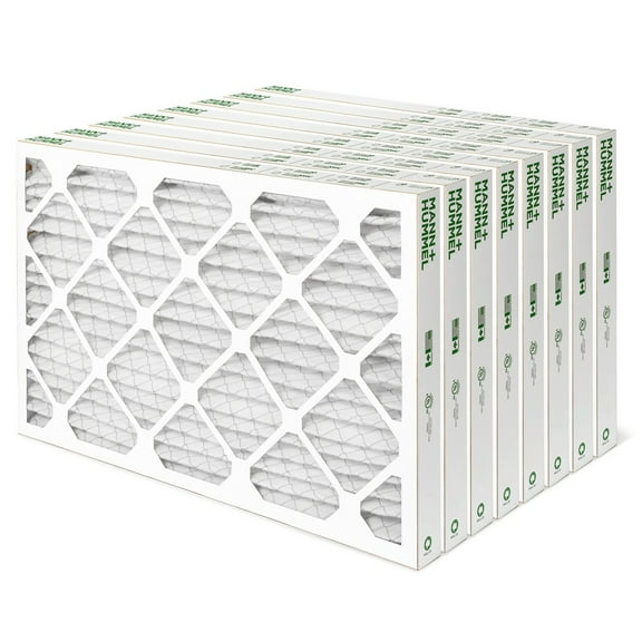 Mann Hummel 16x20x2 MERV 8 Pleated HVAC AC Furnace Air Filters. Box of 8. (Exact Size: 15.5 x 19.5 x 1.75 Inches)