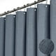 thumbnail image 1 of BTTN Cortina de ducha azul gris – Juego de cortina de ducha de tela con textura de lino con 12 ganchos de plástico, cortinas de baño decorativas impermeables de lujo para hotel, lavable a máquina, 72, 1 of 5