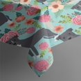 thumbnail image 3 of Cute Pitbull Terriers Dog and Flowers Rectangle Tablecloth 60"x84",Waterproof Polyester Rectangle Table Cloth, Wipeable Spillproof Polyester Tablecloth for Dining, Camping, Indoor and Outdoor, 3 of 5