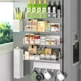 thumbnail image 2 of Estante magnético para especias para refrigerador, paquete de 7 estantes magnéticos 100% metal, organizador de especias de cocina con estante de gancho, soporte para toallas de papel, organizador de, 2 of 26
