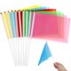 thumbnail image 1 of 50 minibanderas cuadradas de color sólido para fiestas y celebraciones (10 rosas, 10 verdes, 10 rojas, 10 amarillas y 10 azules), 1 of 7