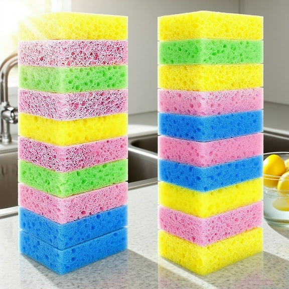 20-Pack Non-Scratch Heavy-Duty Cleaning Scrub Sponges – Durable & Reusable for Kitchen, Dishes, Sink & Bathroom