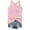 Pink, variant on Women Summer Tops Women Summer Letter Printed Round Neck Casual Sleeveless Vest Top Rave Bottoms Tops for Business Clothes Bra Too Chargers Top Bright Womens Cute Teens Dark Camisole Pink 2XL