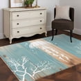 thumbnail image 3 of Coastal Jellyfish Area Rugs 3'x5', Washable Small Throw Rugs for Living Room Bedroom, Summer Coral Ocean Vintage Wood Indoor Outdoor Rug Non-Slip Low Pile Carpet Runner Reversible Floor Mats, 3 of 8