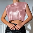 thumbnail image 4 of Chbgutlmr Sparkly Going out Tank Tops for Women Sleeveless Scoop Neck Loose Crop Tops Casual Summer Cute Evening Party Tops, 4 of 6