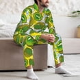 thumbnail image 7 of Yiaed Watercolor Kiwi Fruits Summer Print Men’s Pajamas Set - Long Sleeve Button Down Sleep Shirt and Pajama Bottoms Sleepwear Set Mens Pjs Sets Men's Pajama Bottoms-X-Large, 7 of 7