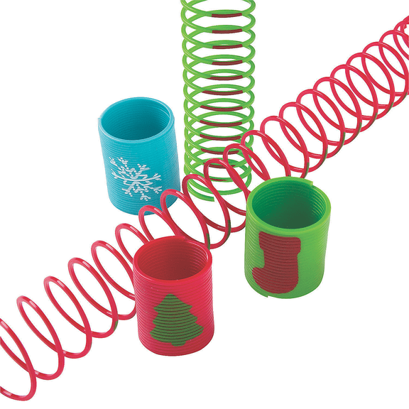 Mini Holiday Magic Springs, Toys, Christmas, 12 Pieces