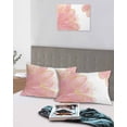 thumbnail image 5 of Pink Gold Pillow Covers Queen Size 2 Pack, Boho Modern Abstract Minimalist Aesthetic Flower Soft Bed Throw Pillowcases Breathable Cooling Long Lumbar Body Pillow Sham Cover for Bed Sofa 20''x30'', 5 of 7
