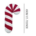 thumbnail image 2 of 17-Inch Plush Candy Cane Pillow Red White Christmas Decoration Soft Short Plush PP Cotton For Bedroom Sofa Living Room Holiday Gift - 1pc, 2 of 3