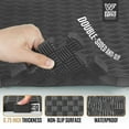 thumbnail image 4 of WF Athletic Supply 48 SQ.FT Tatami Pattern 3/4-Inch Thickness Interlocking Exercise Foam Mats, Extra Thick Eva Foam Flooring Tiles, Gym Fitness Equipment Mat, Home Protective Flooring Cushion, Black, 4 of 9