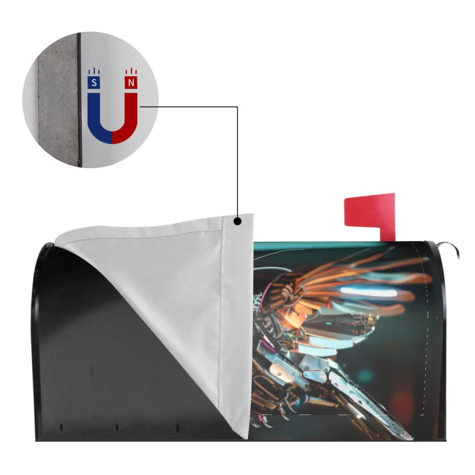 Kdxio Magnetic Mailbox Cover 21x18 in Mailbox Cover Outdoor Decoration Holiday Mailbox Covers for Home Garden Yard-21x18 in