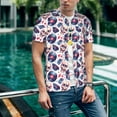 thumbnail image 6 of Rateoe record rock music Skull Pattern Men’s Baseball Short Sleeve Polo Shirt, Midweight Men's Shirt Golf Shirt Polo Shirts Quick Dry Short-X-Large, 6 of 7