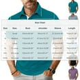 thumbnail image 3 of YaoYar Mens Lapel Collar Pocket Button Solid Color Short Sleeved Top Shirt Lightweight Casual Golf Shirts, 3 of 5