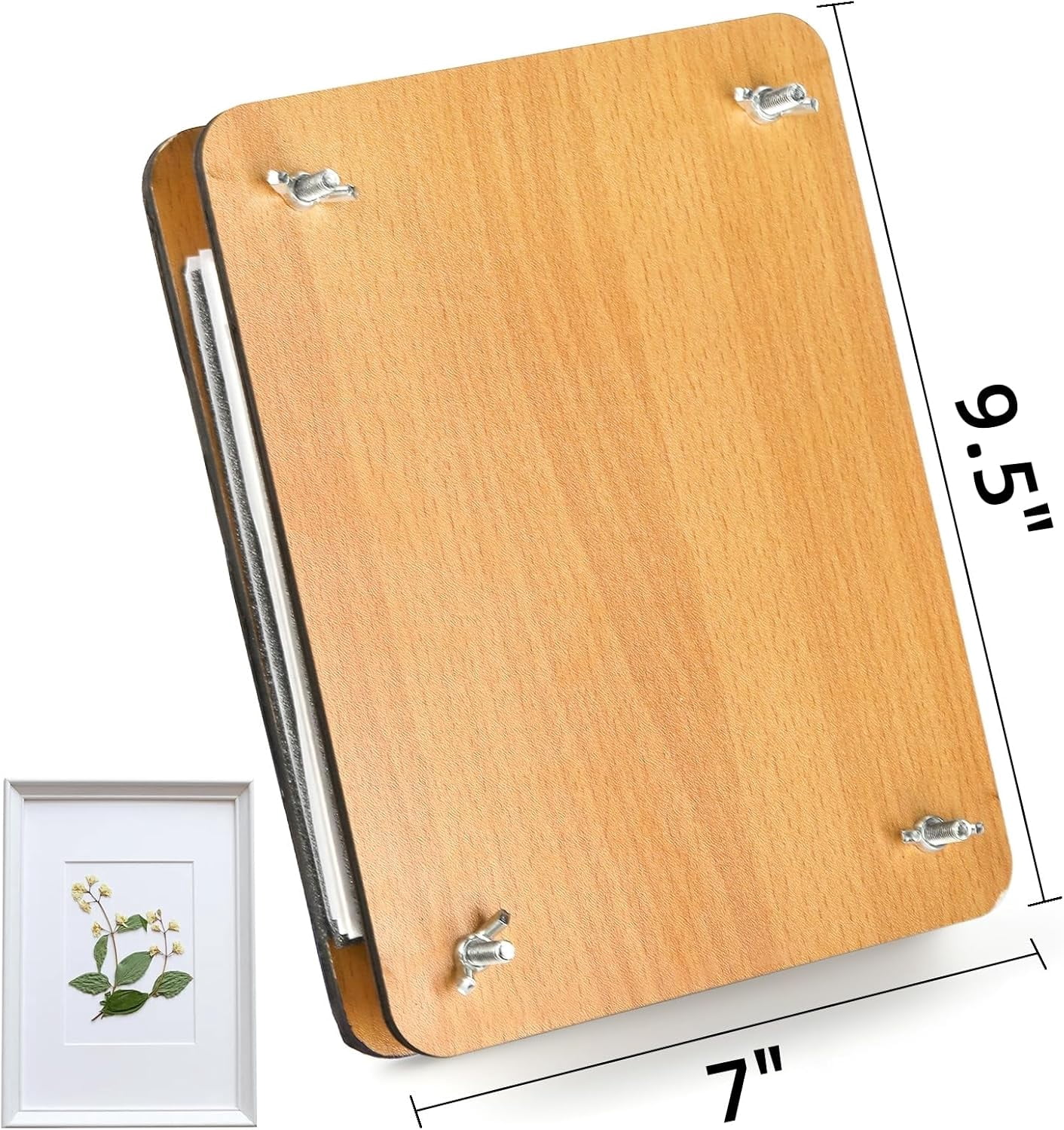 DF 54Pcs Flower Press Kit, 7" x 9.5" 6-Layer Wooden Leaves Pressing Kit for Adult, Solid Wood Book Pressed Plant Preservation Kit, DIY Arts Dried Flowers Craft Tool for Children Gift