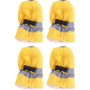Anti- Skid Pet Shoe Rain Boots Dog Foot Cover Thick Plush Dog Boots Paw Protector Sole Pet Shoes (Yellow Size 7 Pet Dog Supplies
