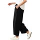 thumbnail image 5 of TaTaai Women Casual Loose Lounge Sweatpants Wide Leg Oblique Cuff Long Pants With Tie Pockets Soft Lightweight Breathable Machine Washable No Fading Daily Street Wear Gift, 5 of 6