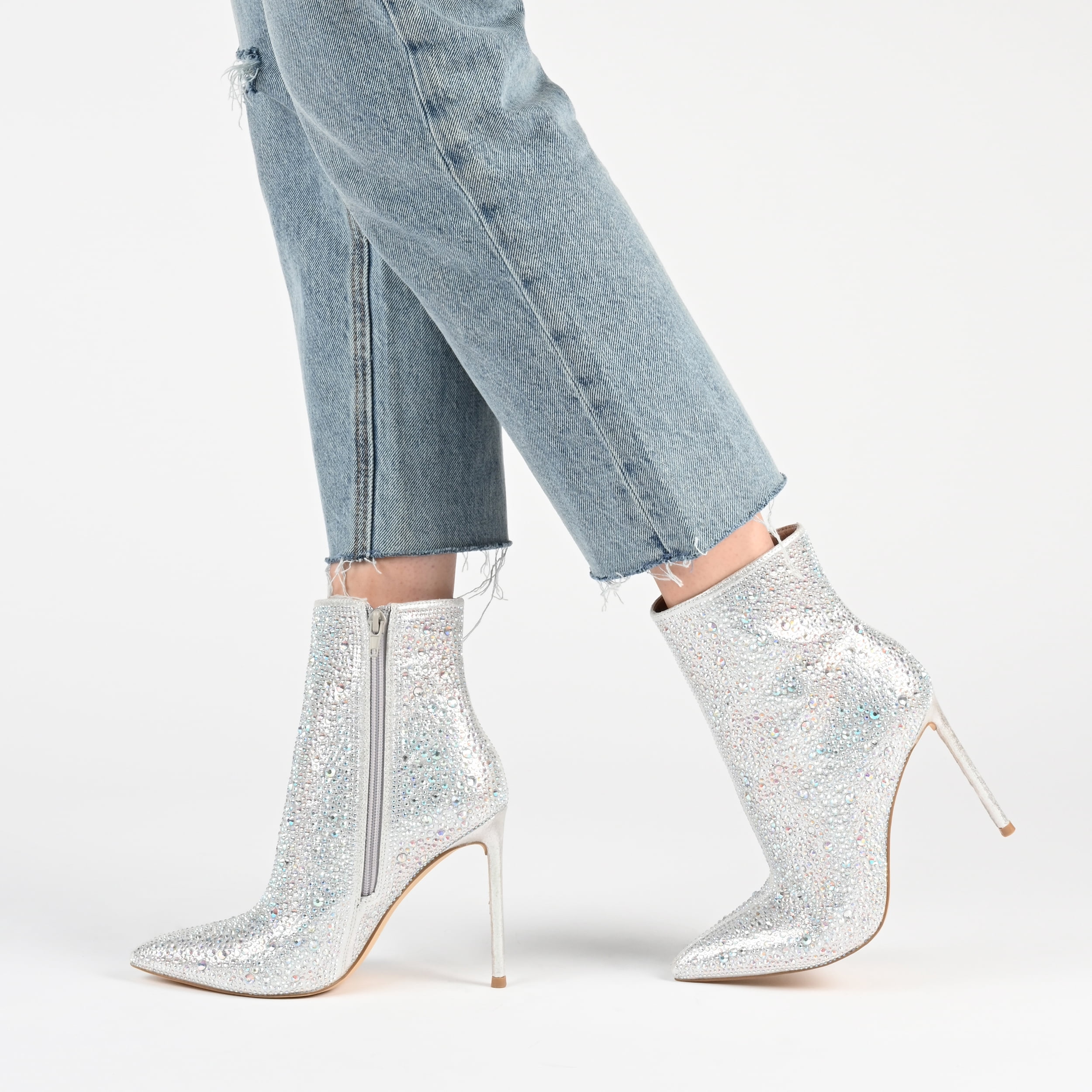 Journee Collection Womens Alexis Pointed Toe Stiletto Ankle Booties