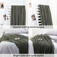 thumbnail image 2 of Organictune Cotton Cable Knitted Throw Blanket, Lightweight and Breathable Soft Blanket for Sofa and Bed, 51" x 67", Gray, 2 of 5