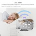 thumbnail image 5 of Mirror Surface Alarm Clock, DISEN Digital LED Display Modern Alarm Clock with Dual USB Ports, Dimmable Large Screen, Snooze Function for Home Office Travel, 5 of 9