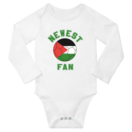 

Newest Palestine Soccer Football Fan Baby Long Sleeve Rompers Clothes Outfits (White 18 Months)