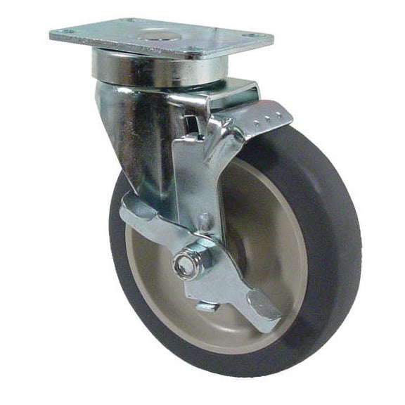 Kason® - 6C525001PPPGTLB - Duraglide 5 in Swivel Plate Caster w/ Brake