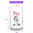thumbnail image 5 of Merry Christmas Bichon Frise Santa Hat Xmas Tree Winter Holiday 16oz Glass Cup Mug Bichons Dog Lovers Gifts Idea Glass Can - 01013, 5 of 5