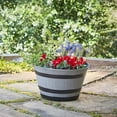 thumbnail image 4 of Southern Patio HDR-055457 Resin Whiskey Barrel Garden Planter Pot (3 Pack), 4 of 5