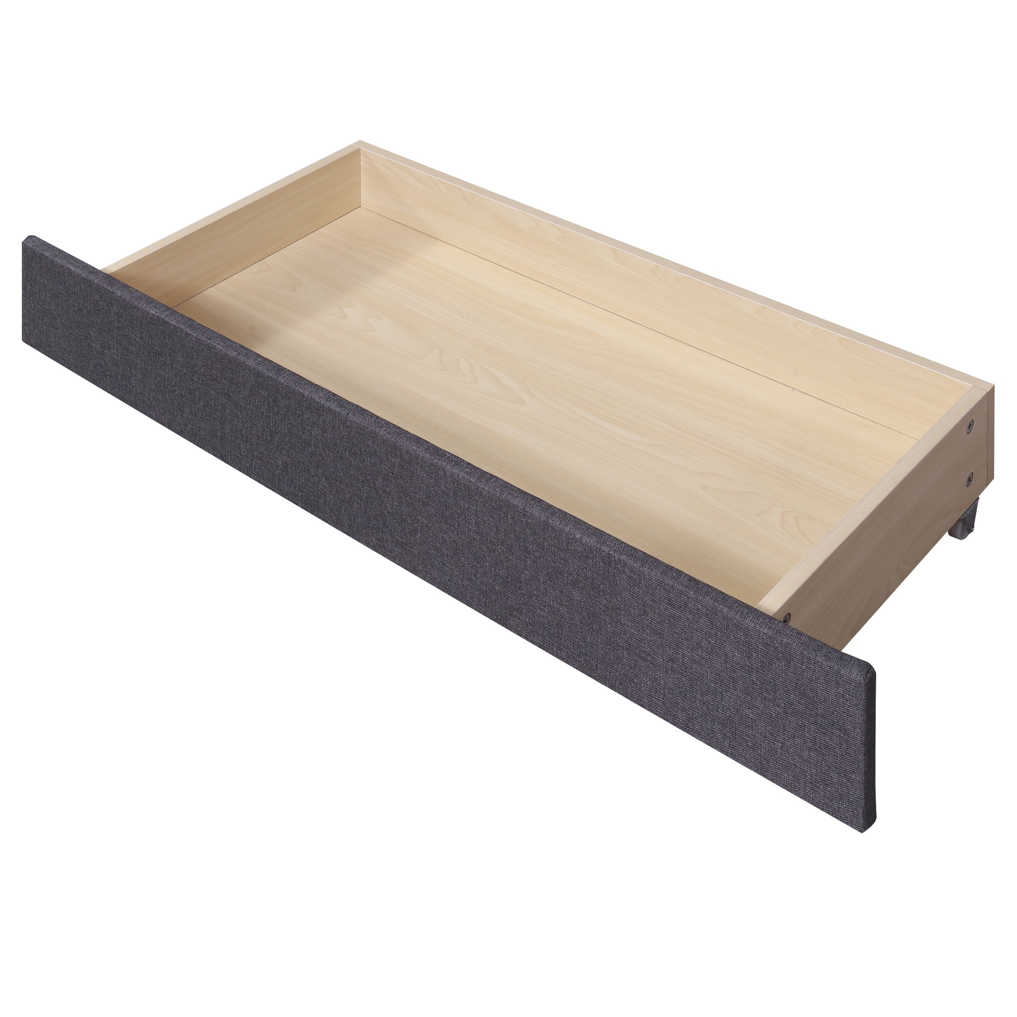 Euroco Adult Queen Modern Platform Bed with Storage Drawers, Gray