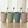 thumbnail image 3 of Oleegame 1PC Glass Bottle Toothbrush Cup Mug Space Saving PP Bathroom Toothbrush Cup For Kitchen Green, 3 of 3