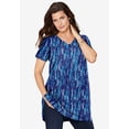 thumbnail image 4 of Roaman's Women's Plus Size Ultimate Cotton V-Neck Short Sleeve Tunic, 4 of 6