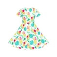 thumbnail image 6 of Girls Dress Hawaii Style Pineapple Leave Casual Colorful Sundress 6 Years, 6 of 7