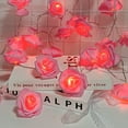 thumbnail image 5 of Asisol Rose String Lights Indoor Outdoor 6.5ft 20 LED Battery Operated Valentine's Day Flower Fairy Lights, for Dorm Room Festival Home Decor (Pink), 5 of 7