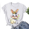 thumbnail image 2 of PVCS Womens Tops Clearance Under $5 Easter Women's Printed Short Sleeved Round Neck Shirt, 2 of 4
