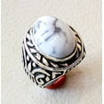 thumbnail image 6 of Howlite Mans Ring, Natural White Howlite Ring, Birthstone, Silver Jewelry, 925 Silver Ring, Birthday Gift, Heavy Mens Ring, Arabic Design, Ottoman Style Ring, Christmas, Turkey Mens Signet Ring, 6 of 6