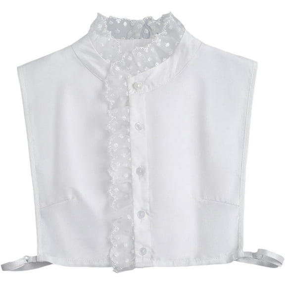 Zhengup Cotton Classic Collar Fake Collar,Detachable Dickey Collar Half Shirts Blouse for Women Girls Outfits