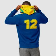 Ayrton Senna Mens Fanwear Stripe Hoody- Navy