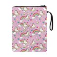 thumbnail image 2 of HELLHERO Polyester Zipper Bag for Women Reusable with Washable Book Cover Carrying Case for Office, Pastel Horse Parade, 2 of 8