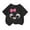 Black, variant on Curuila Kid Girls Tops Cartoon Print Crew Neck Short Sleeve Tee Summer Casual Loose T Shirt Black Size 2-4 Years