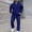 Blue, variant on Sweat Outfits for Men 2 Piece Outfit Set Work Out Casual Long Sleeve Full Zip up Hoodie Sweatpants Set Athletic Jogging Set