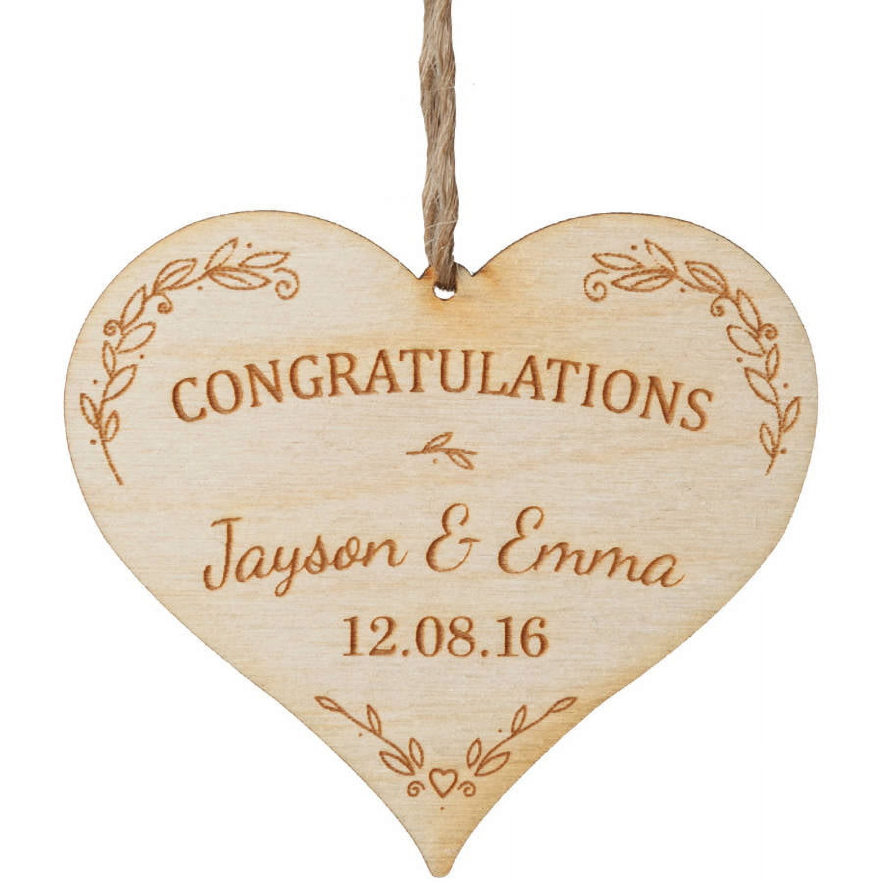 Set of 12 Personalized Heart Wine Tags