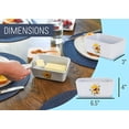 thumbnail image 2 of Nat & Jules Sunflower Floral White 6.5 x 4 Ceramic Butter Dish With Knife Lid, 2 of 6