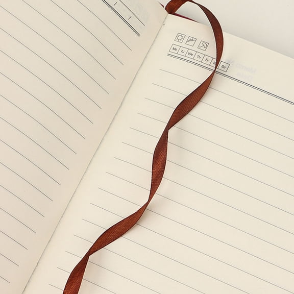 A5 Lined Journal Notebook, 200 Pages, Leather Hardcover, Ribbon Bookmark, Elastic Closure, Inner Pocket (Orange)