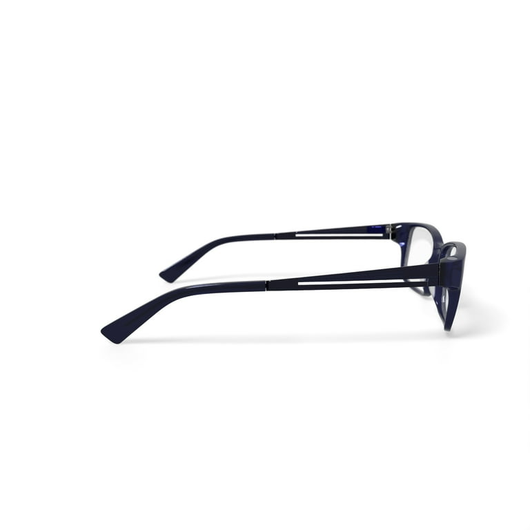 EasyClip Men's Full Rim Eyeglasses with Clip-On Sunglasses, EC318, Blue, 52-17-140, with Case - Walmart.com EasyClip Men's Full Rim Eyeglasses with Clip-On Sunglasses, EC318, Blue, 52-17-140, with Case - Walmart.com