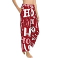 thumbnail image 2 of Xecao Ho Pattern Funny Christmas Women's Straight Lounge Pajama Pants: The Epitome of Relaxed Sleepwear, 2 of 9