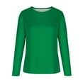 thumbnail image 4 of pstuiky Sweatshirt for Women, Women Long Sleeves Solid Color Casual Crewneck Sweatshirt Pullover Sweatshirt Tunic Tops Oversized Sweatshirt for Women Leisure, 4 of 5
