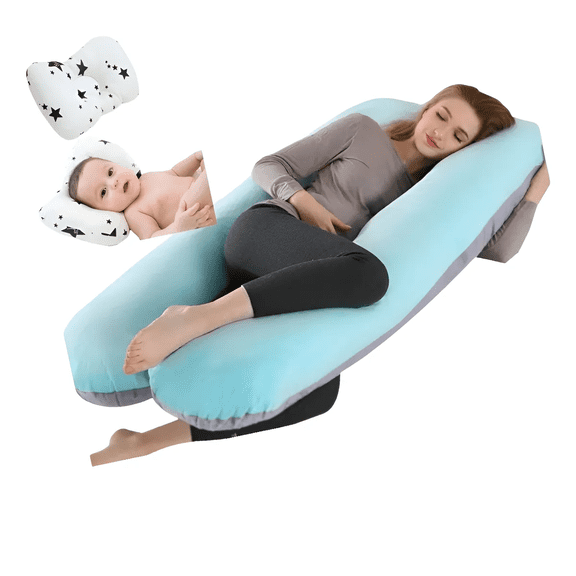 Almohada Para Embarazo Y Lactancia Jumbo Xtellar Menta/gris