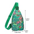 thumbnail image 3 of Jiibva Chinese Flower Printed Sling Bag Chest Bag for Men Women, Lightweight Casual Crossbody Bag Shoulder Bag for Hiking Cycling Traveling, 3 of 7
