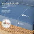 thumbnail image 6 of Summit Living Outdoor Patio Swivel Glider Rocking Chair Set of 2, All Weather Wicker Outdoor Conversation Furniture Set, 2-Piece Outdoor Sofa, Navy Blue, 6 of 9