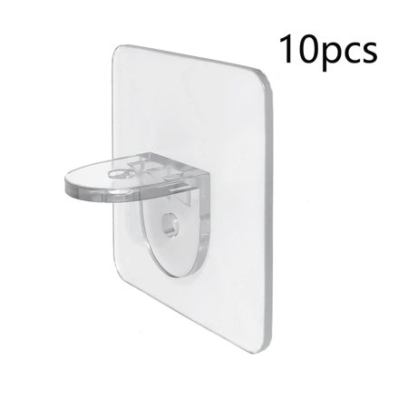 

Homeex Partition Nail Wardrobe Nail-free Fixing Bracket Transparent 10PCS