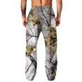 thumbnail image 7 of Camo Wide Leg Sweatpants for Men Loose Streetwear Jogger Pants with Hand Pockets for Outdoor Hunting Bronze M, 7 of 7